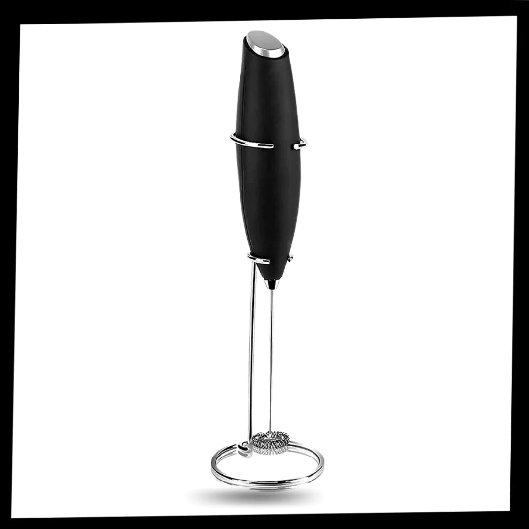 Electric Handheld Milk Frother with holder