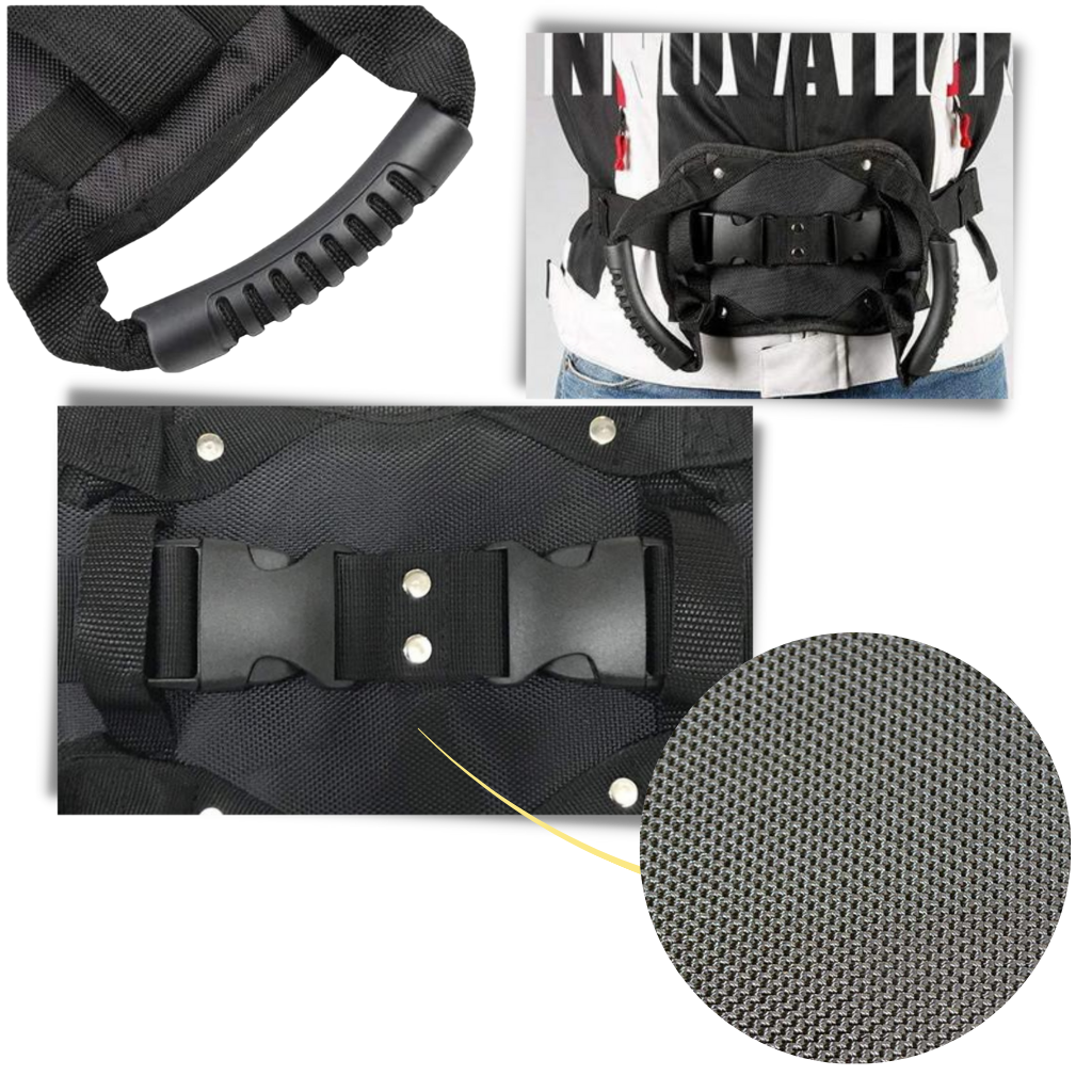 Moto driver belt for a passenger holding