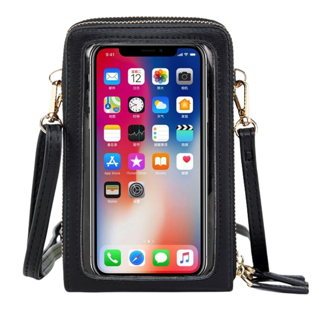 Multi pockets touchscreen crossbody bag