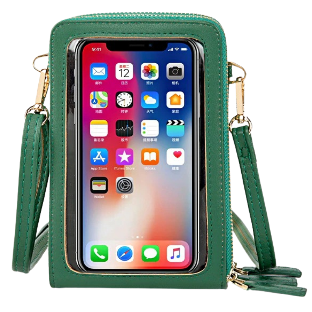 Multi pockets touchscreen crossbody bag