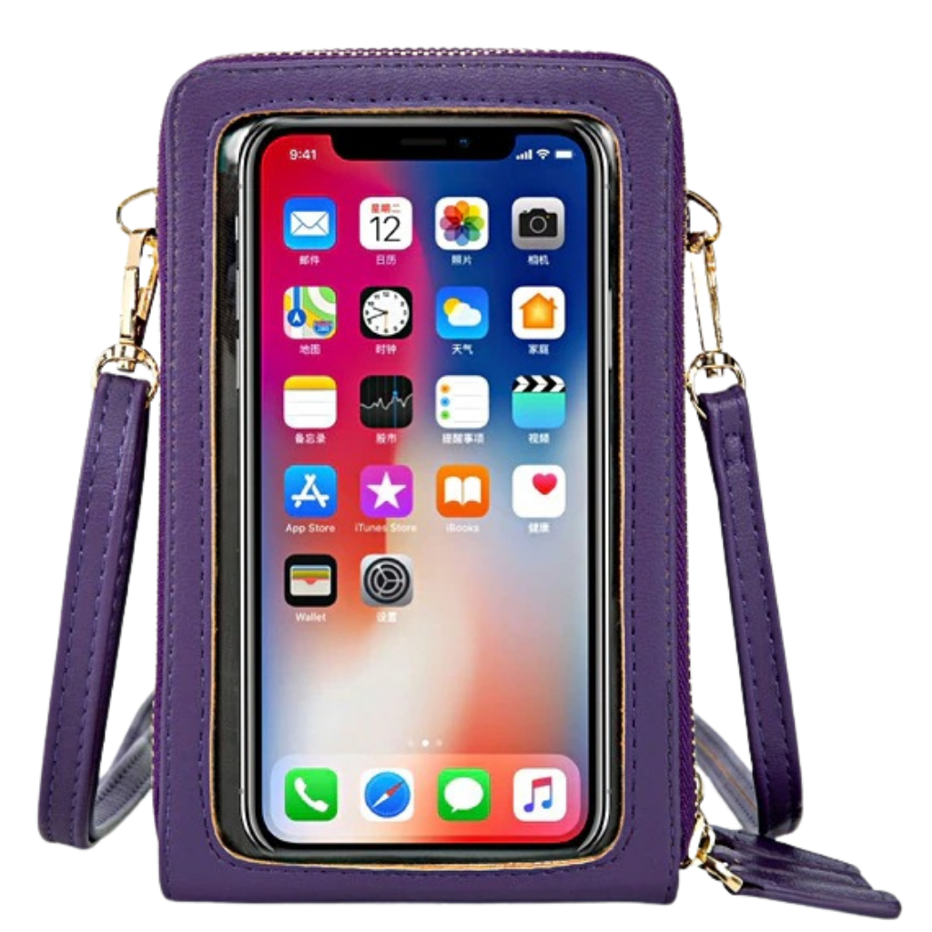 Multi pockets touchscreen crossbody bag