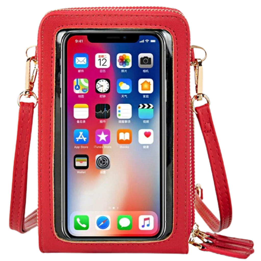 Multi pockets touchscreen crossbody bag