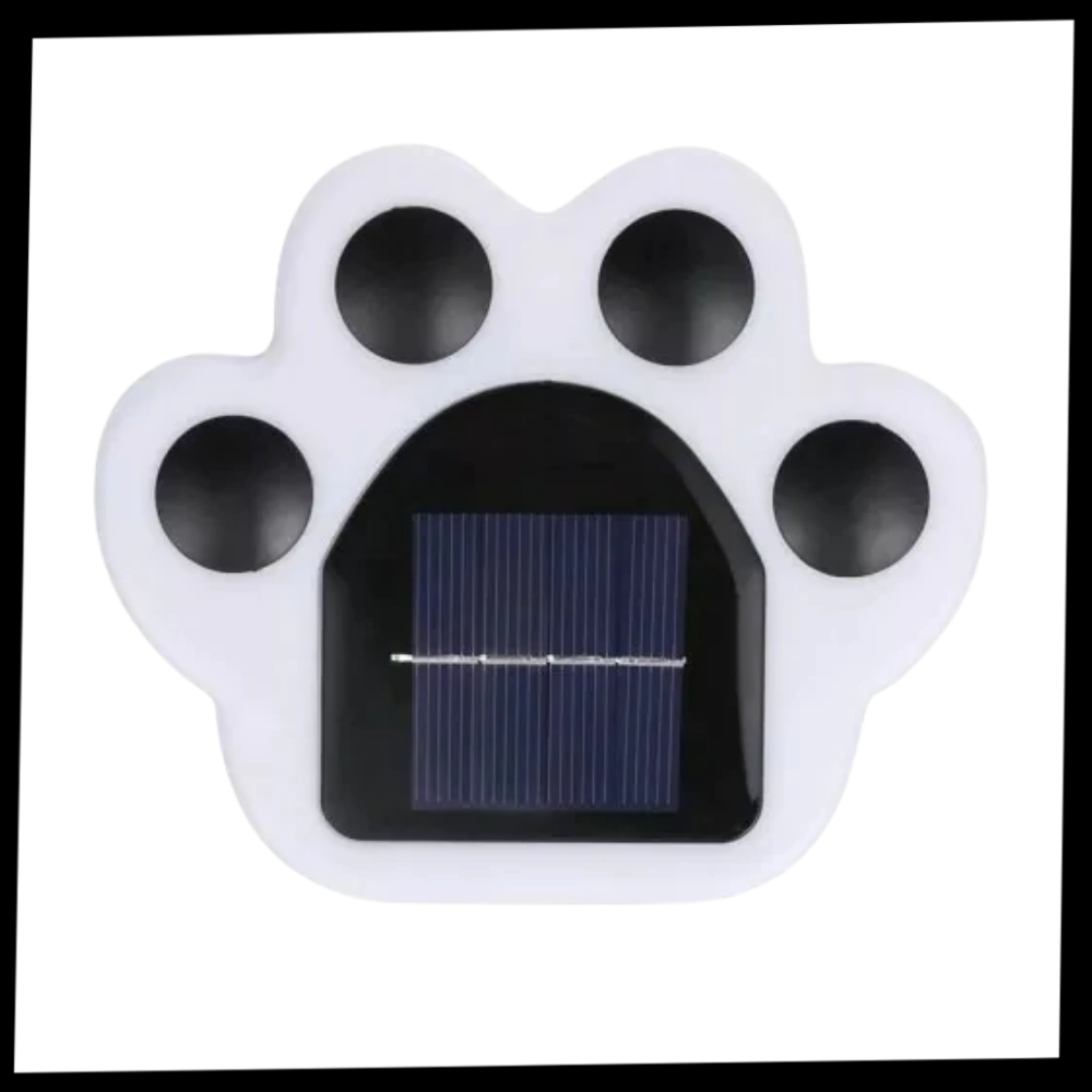 Solar-Powered Paw Print Pathway Light