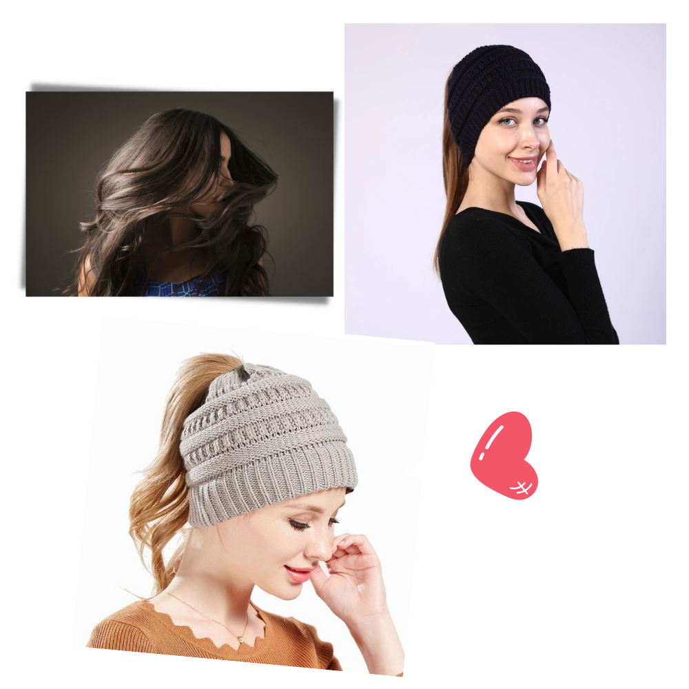 Beanie for Ponytail and Messy Bun