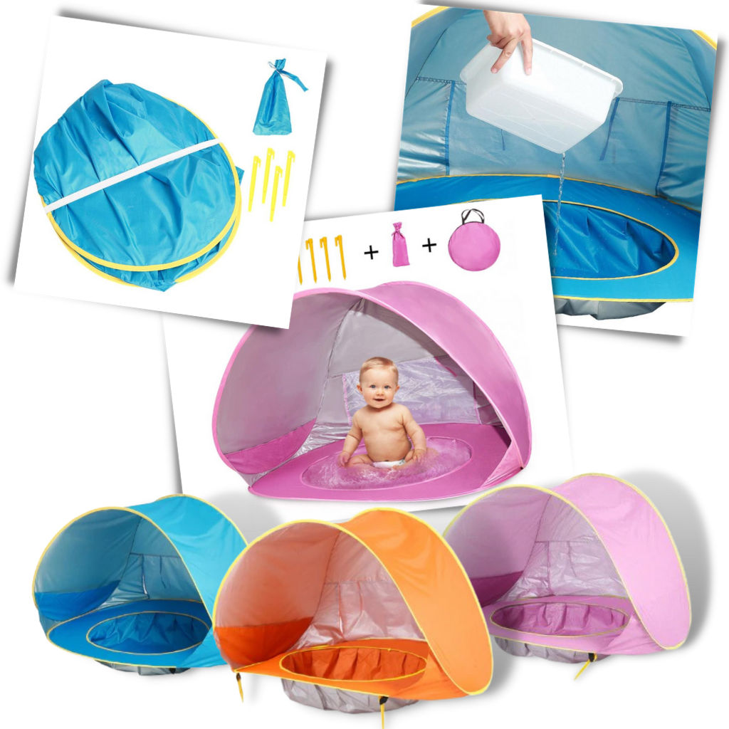 Portable Baby Beach Tent with Mini Pool - Ozerty