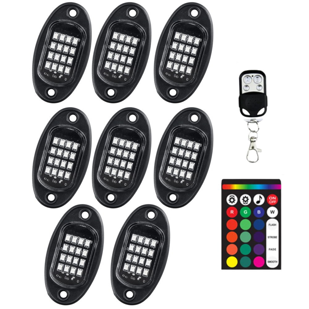 Pack of 8 RGB Light for Vehicles