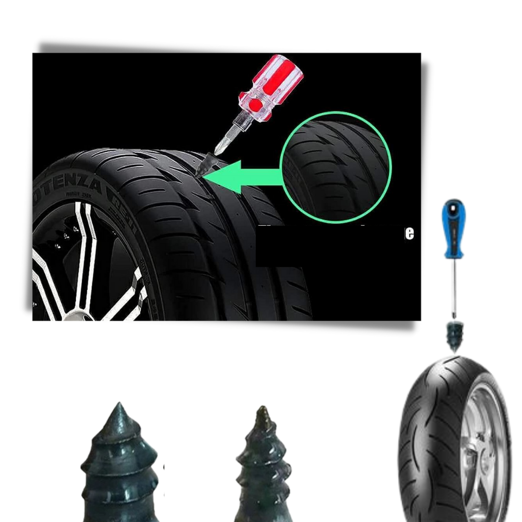 Rubber tire repair nails