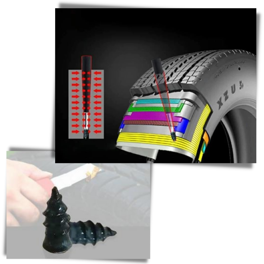 Rubber tire repair nails