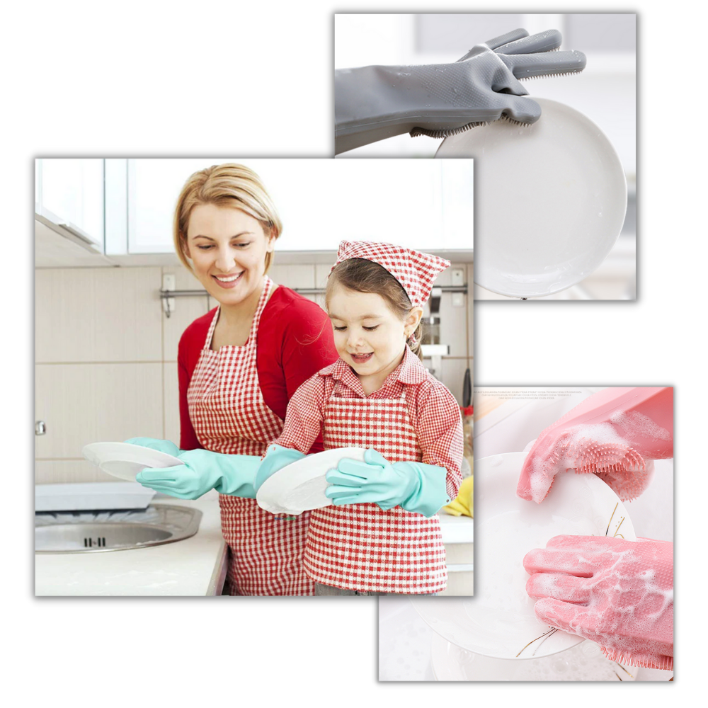 Multi-Purpose Silicone Washing-Up Gloves