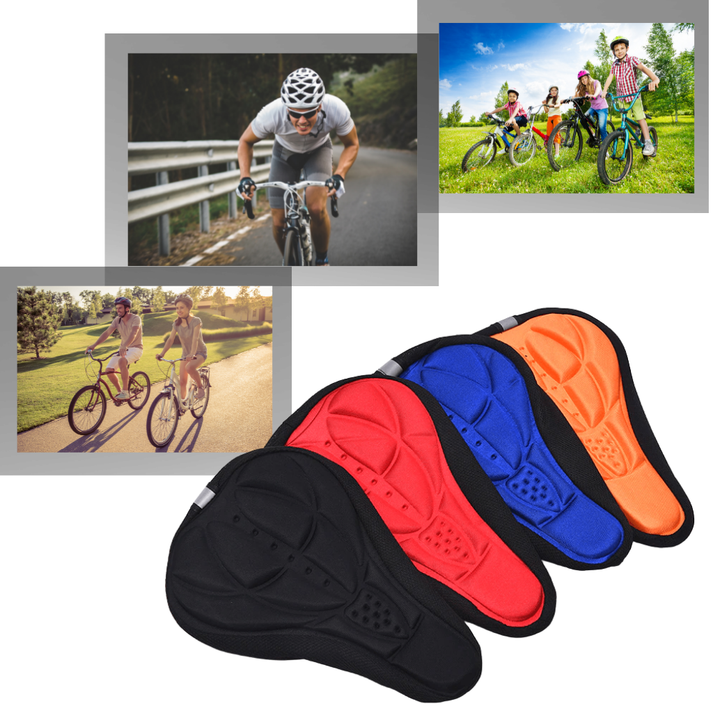 Silicone Gel Padded Bike Seat Cushion - Ozerty