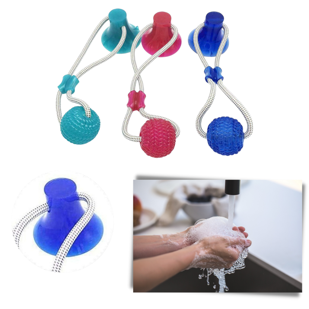 Suction Cup Dog Pull Ball Toy