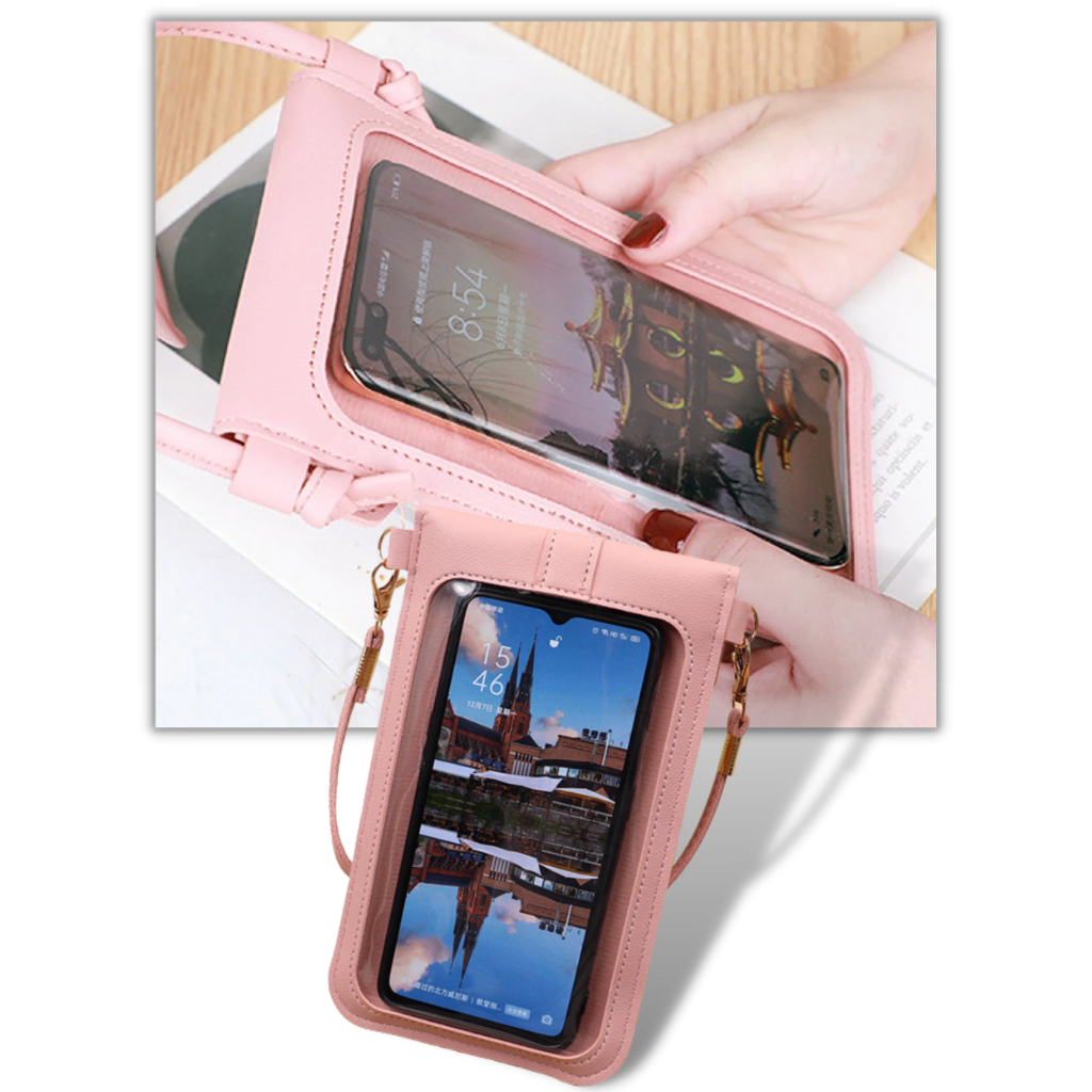 Touchscreen phone crossbody bag