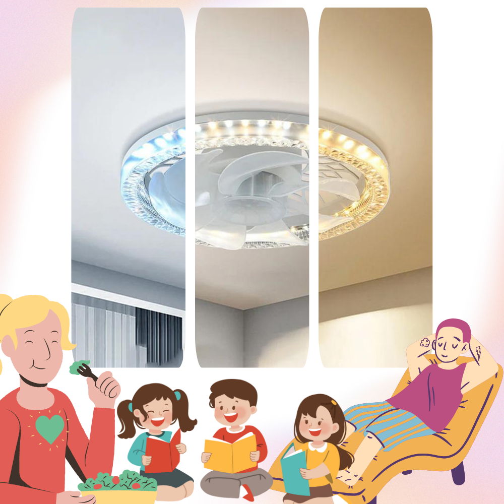 Aesthetic Ceiling Fan With Light And Remote  - Ozerty