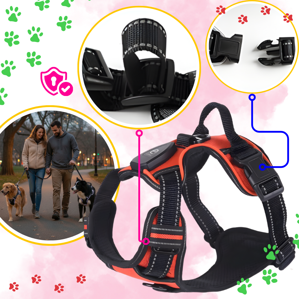 Blink LED Light Dog Harness - Ozerty