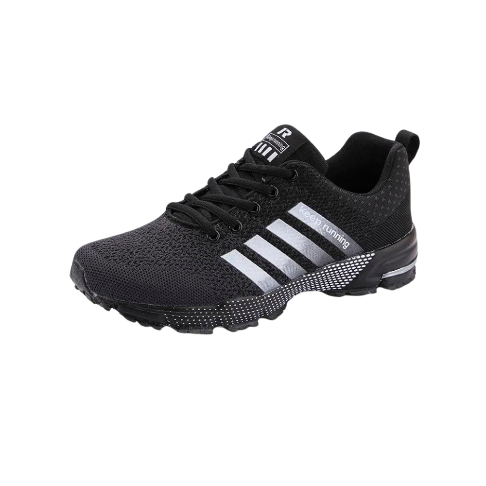 Breathable Men's Trainers  -Black - Ozerty