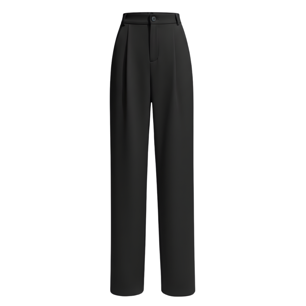 Chic Composure Wide Leg Trouser -Black Regular - Ozerty