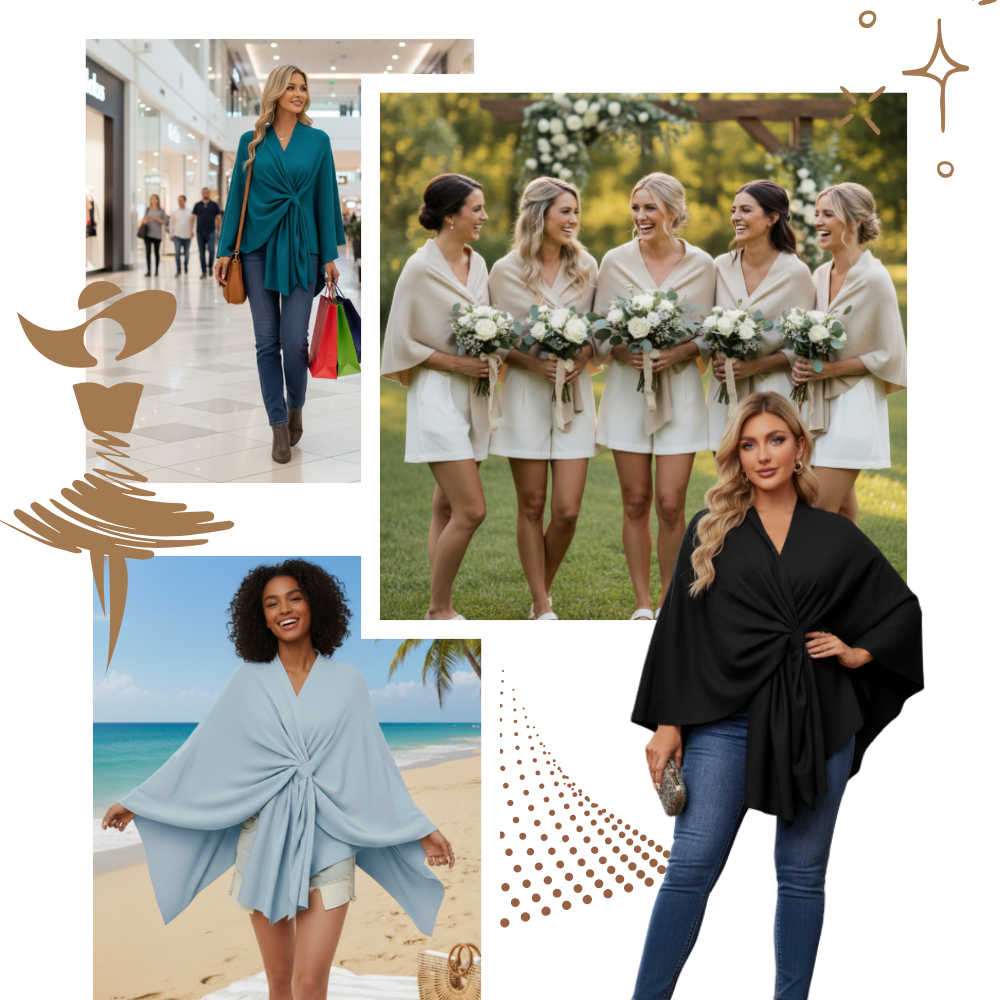 Chic Women Knitted Poncho - Ozerty