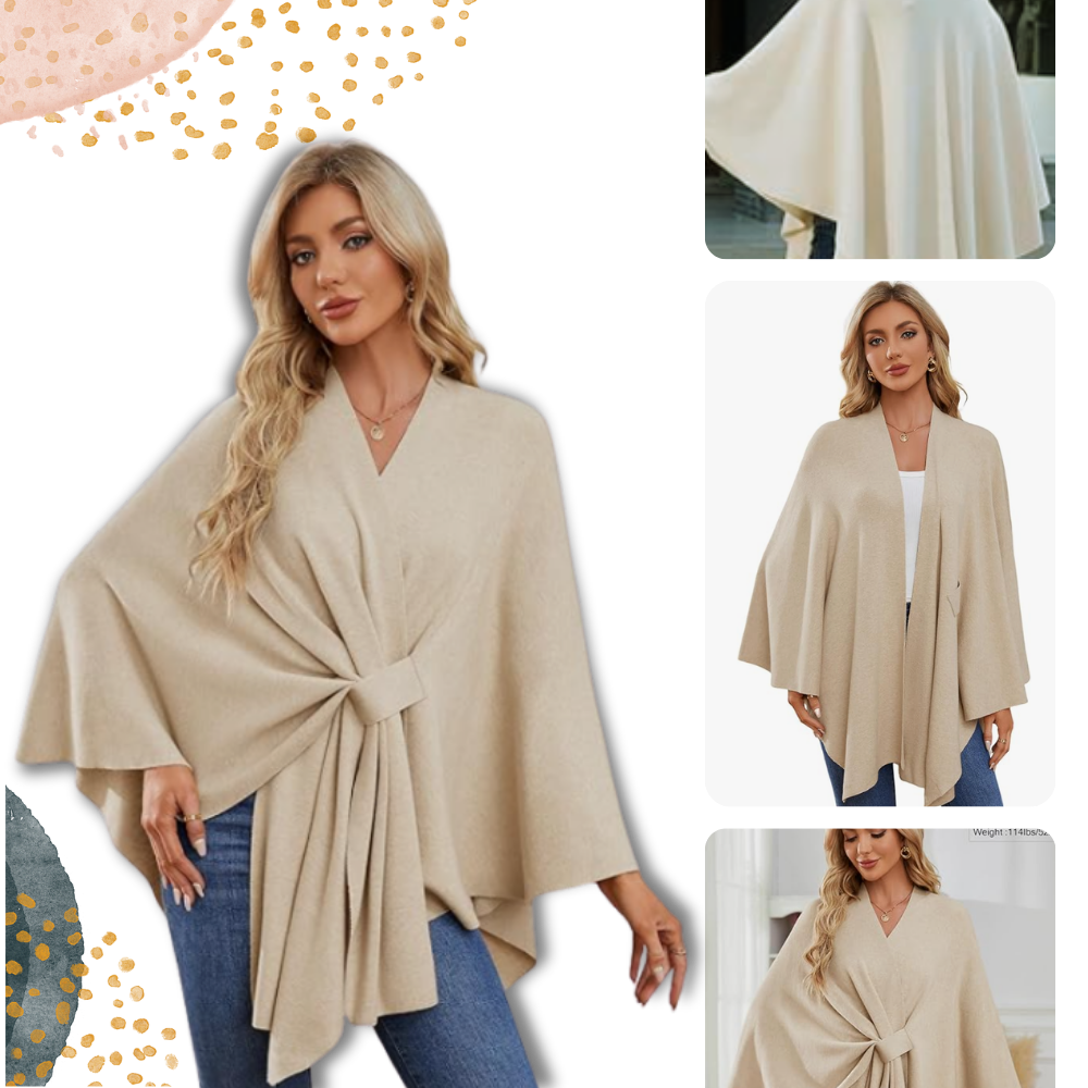 Chic Women Knitted Poncho - Ozerty