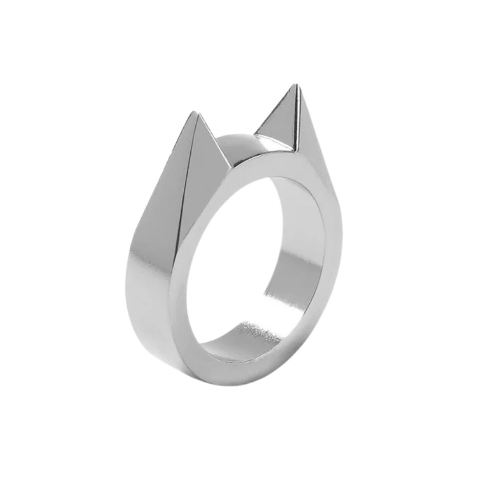 Cat Ear Protective Ring -Silver - Ozerty