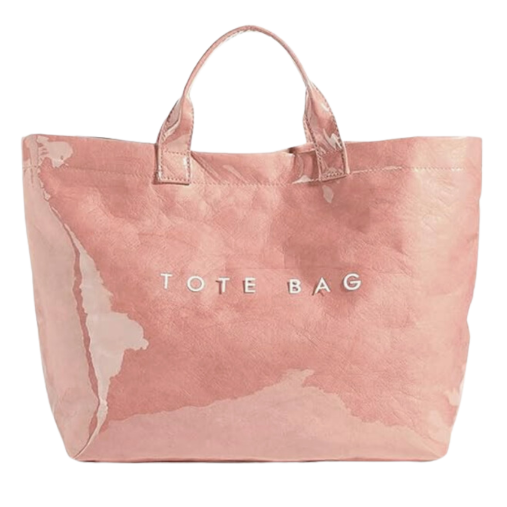 Classic Large Waterproof Tote Bag -Pink - Ozerty