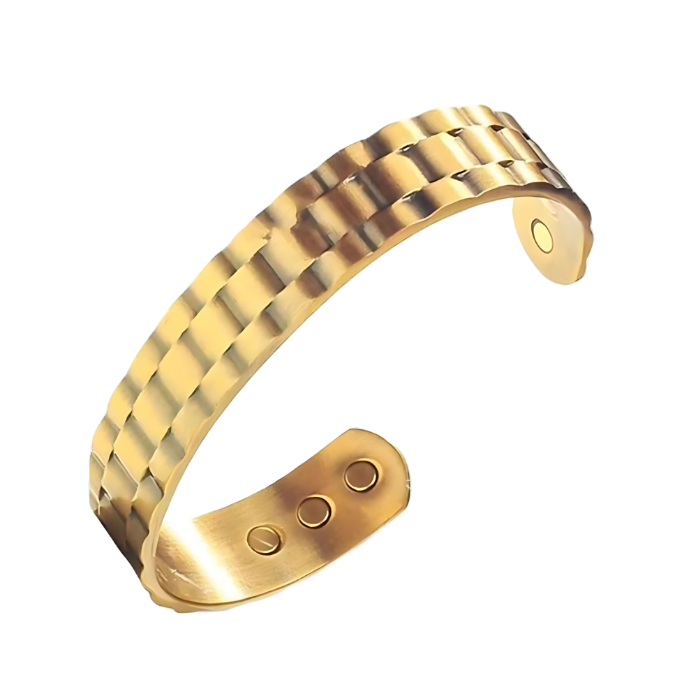 Copper Magnetic Therapy Bracelet  -Gold - Ozerty