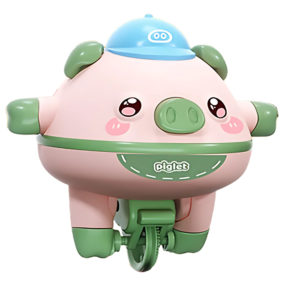 Cutesy Tightrope Piggy Toy -Green - Ozerty