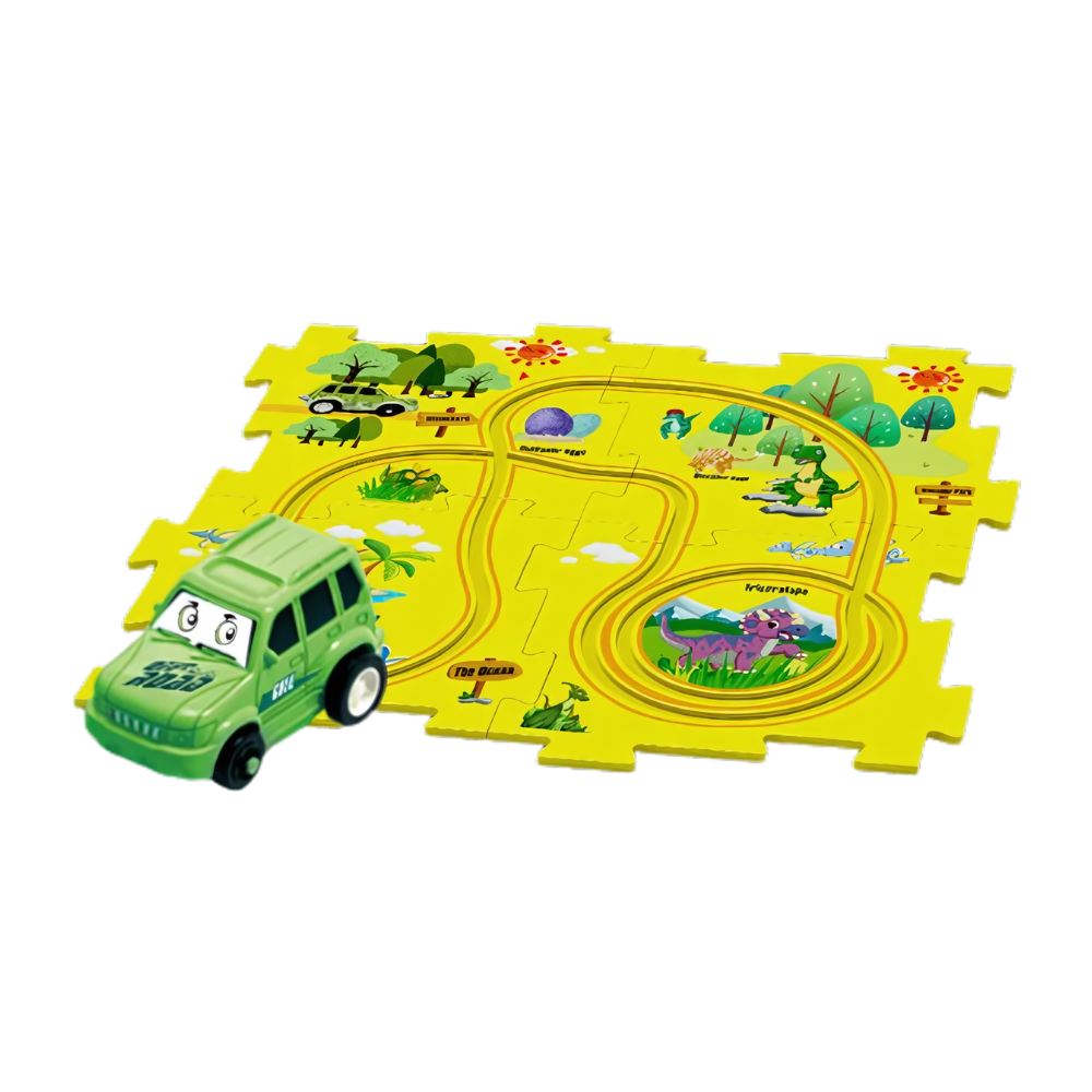 Educational Electric Car Track Set -Dinosaur - Ozerty