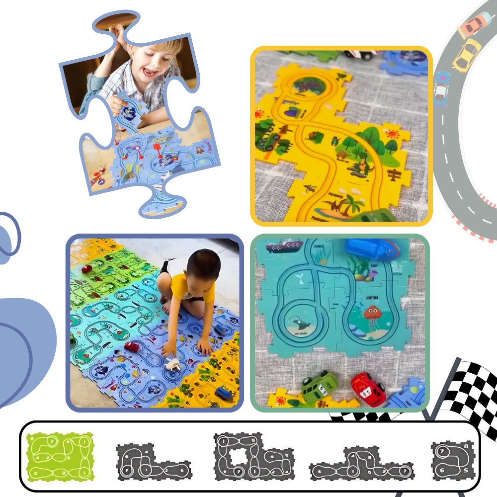 Educational Fun Car Track Puzzle - Ozerty