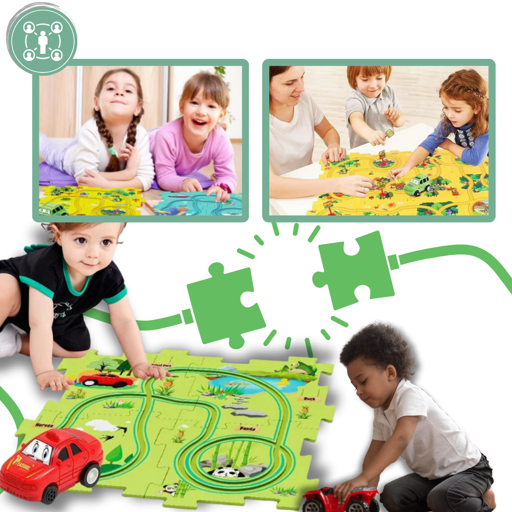 Educational Fun Car Track Puzzle - Ozerty