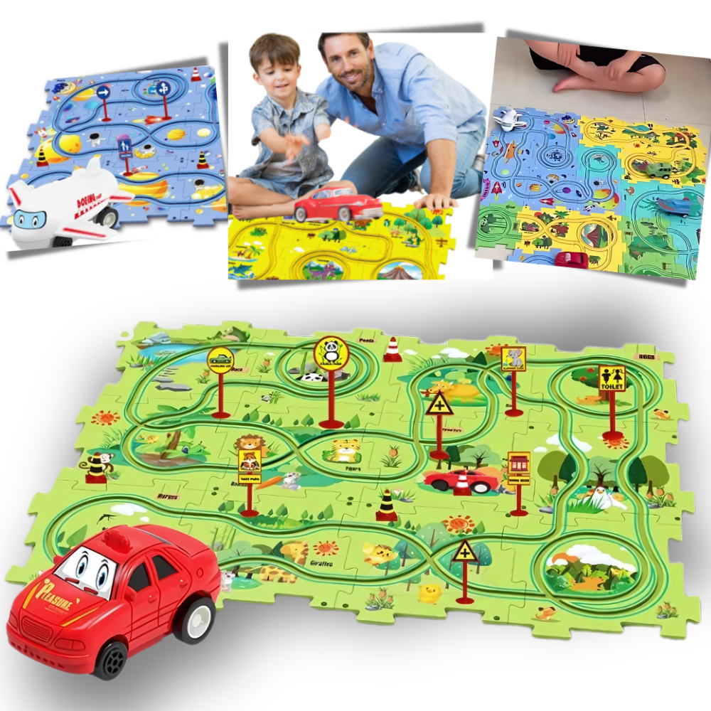 Educational Fun Car Track Puzzle - Ozerty