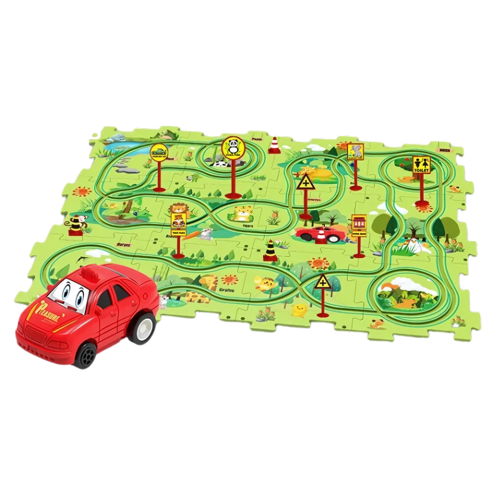 Educational Fun Car Track Puzzle -Forest - Ozerty