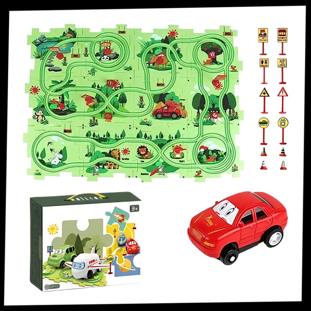 Educational Fun Car Track Puzzle - Ozerty