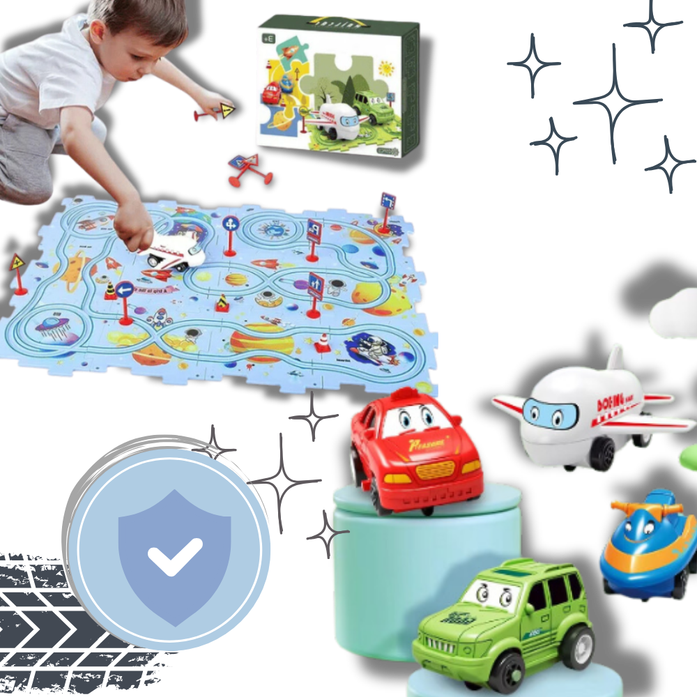 Educational Fun Car Track Puzzle - Ozerty