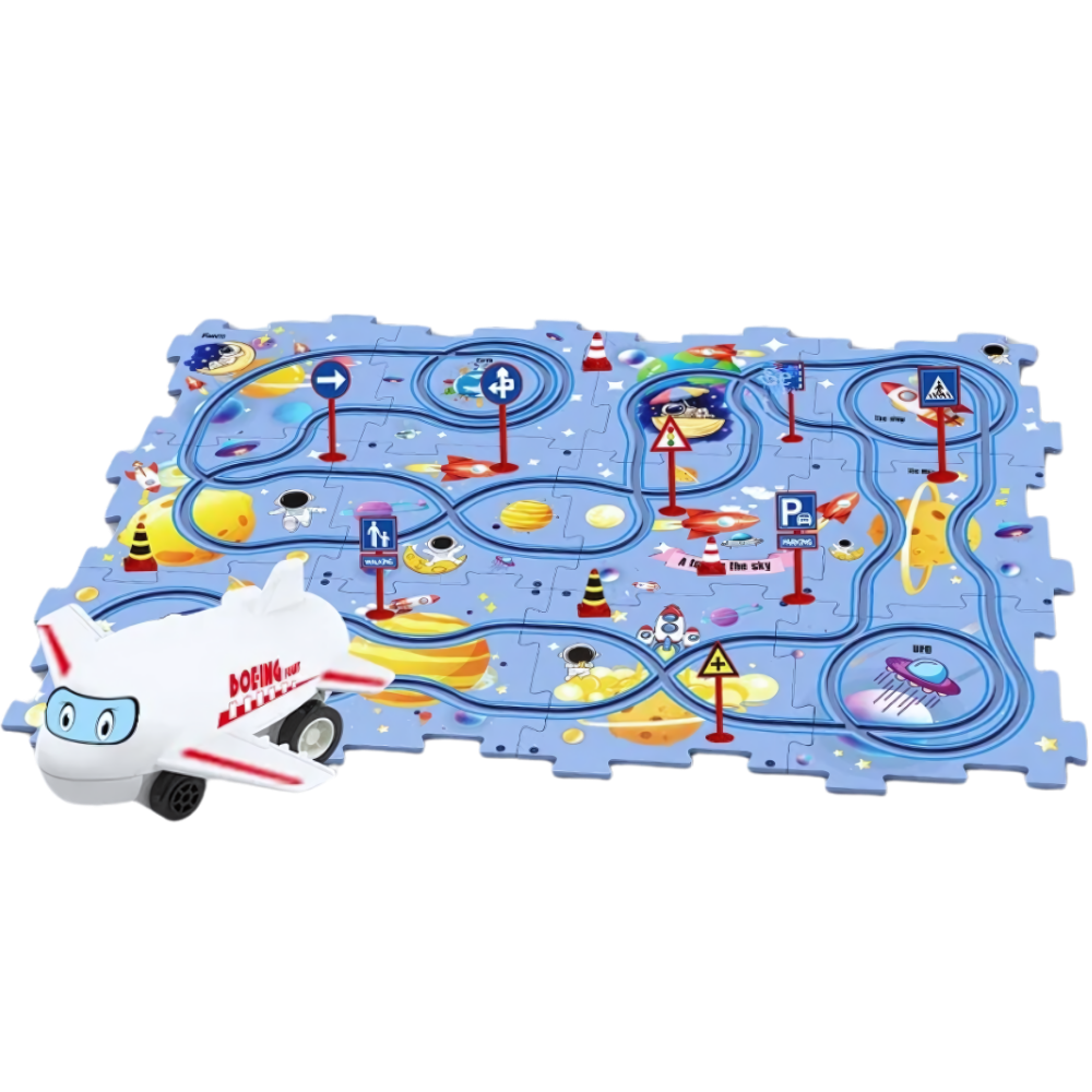 Educational Fun Car Track Puzzle -Space - Ozerty