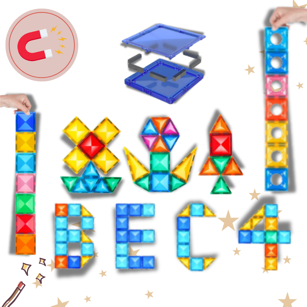 Educational Magnetic Building Blocks - Ozerty