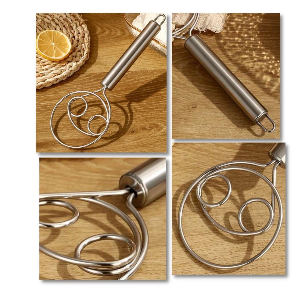 Effortless Stainless Steel Danish dough whisk - Ozerty