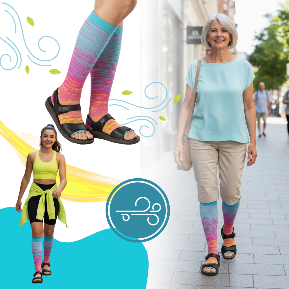 Elastic Open Toe Compression Sock - Ozerty