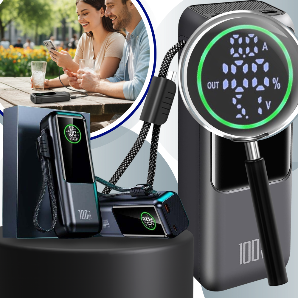 Fast Power Built-In Cable Power Bank - Ozerty