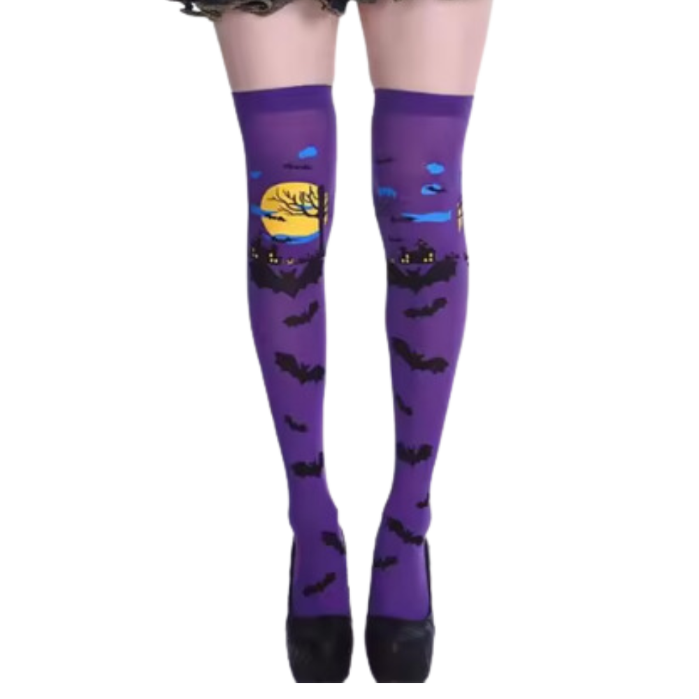 Festive Designs Halloween Compression Socks -twilight Bat - Ozerty