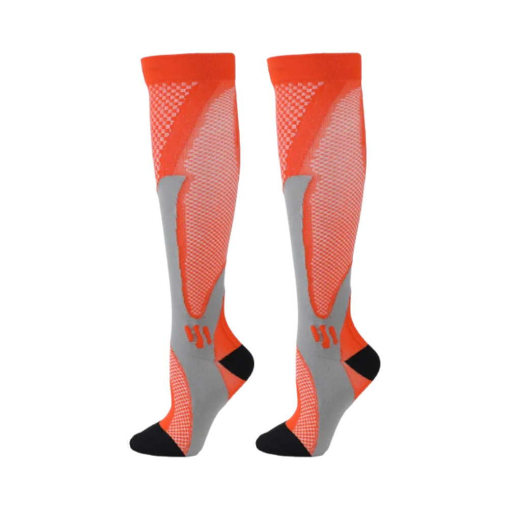 Functional & Stylish Compression Socks -Orange - Ozerty