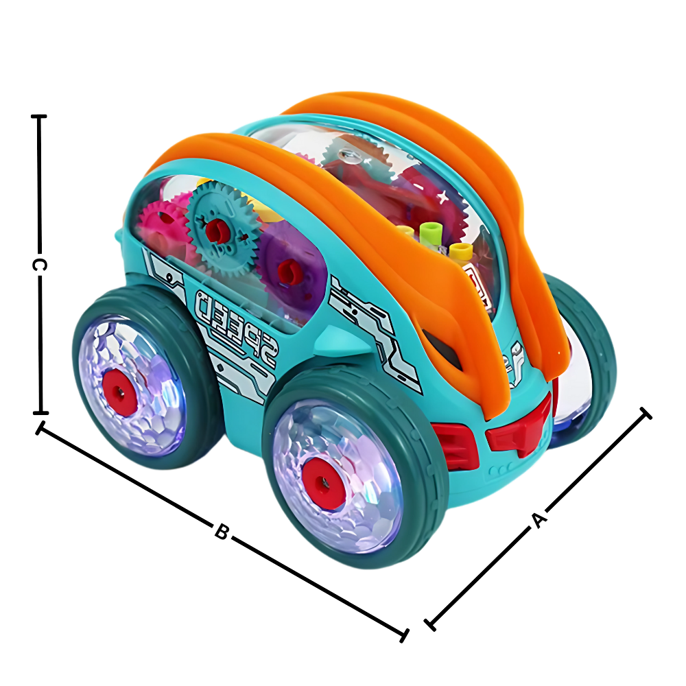 Gear-Powered Speedlite Toy Car - Ozerty