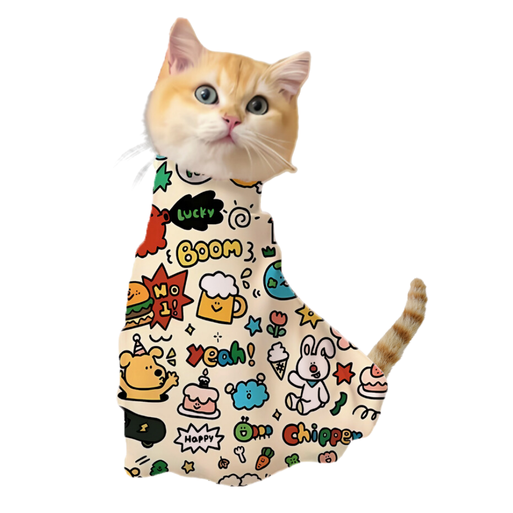 Magic Self Adhesive Cat Wrap -Happy Doodles  - Ozerty