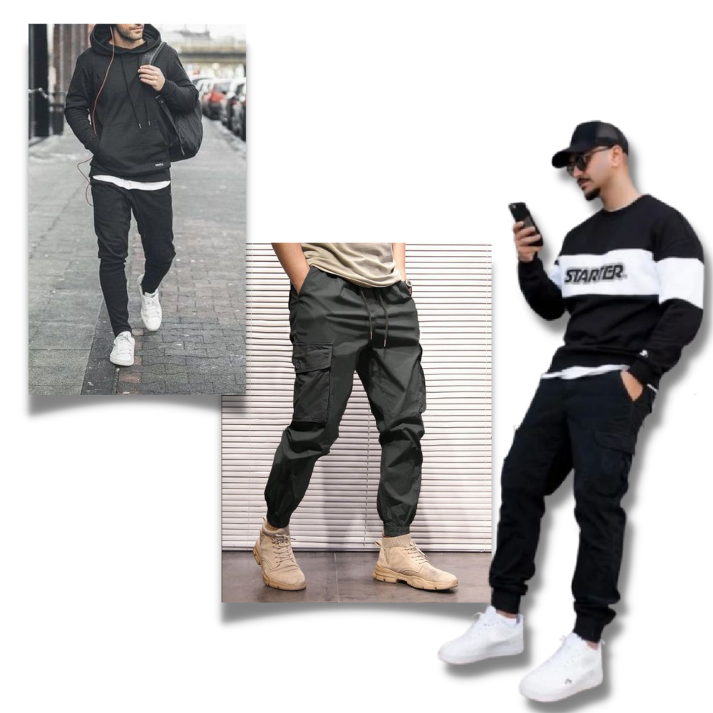 Men's Slim Fit Cargo Pants - Ozerty