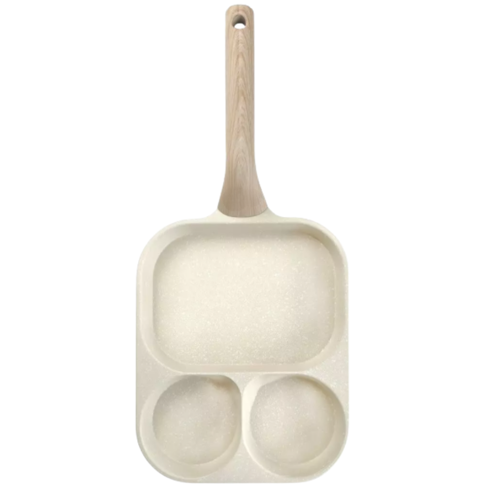 Multi-Section Cooking Pan -White - Ozerty