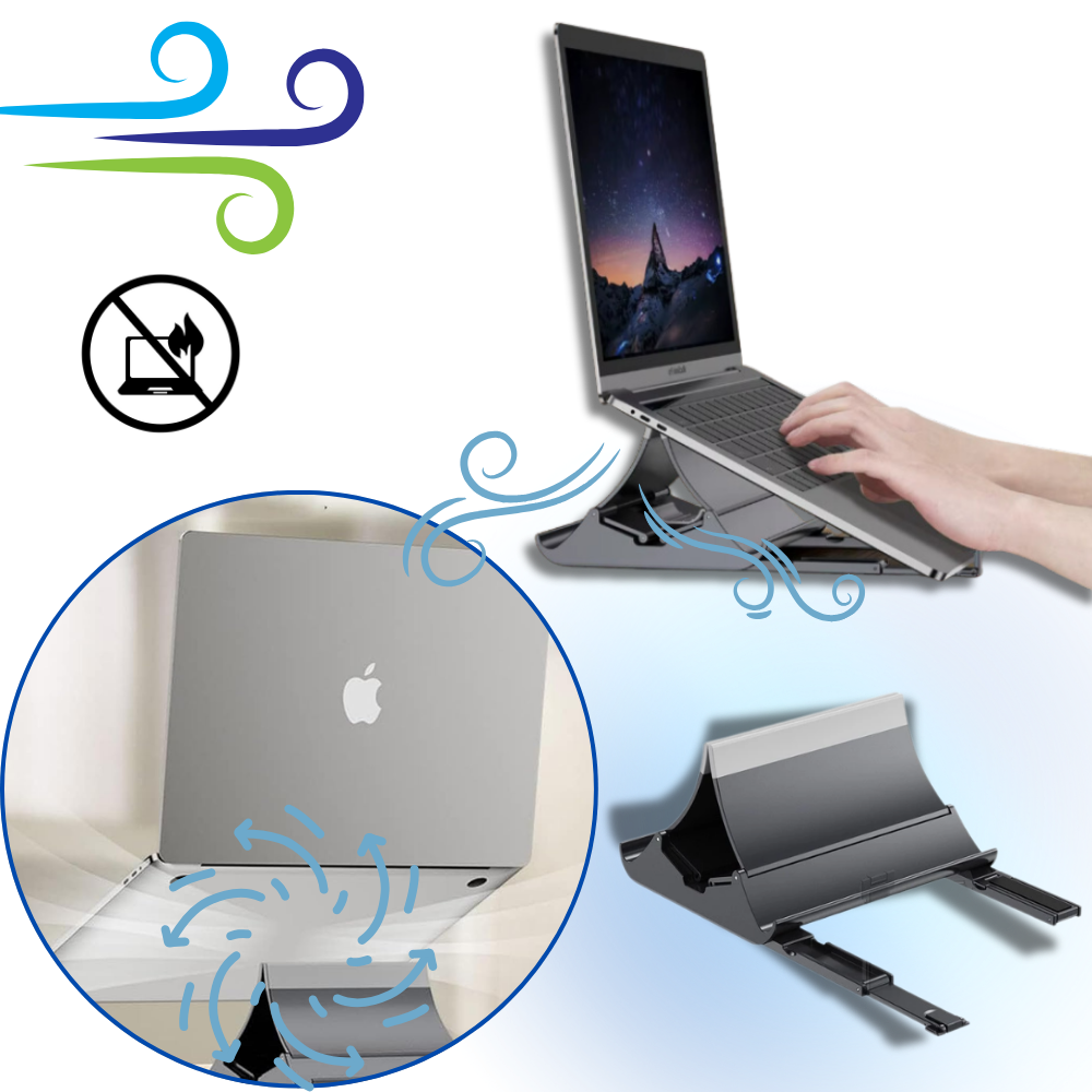 Multifunctional Stable Vertical Laptop Stand - Ozerty