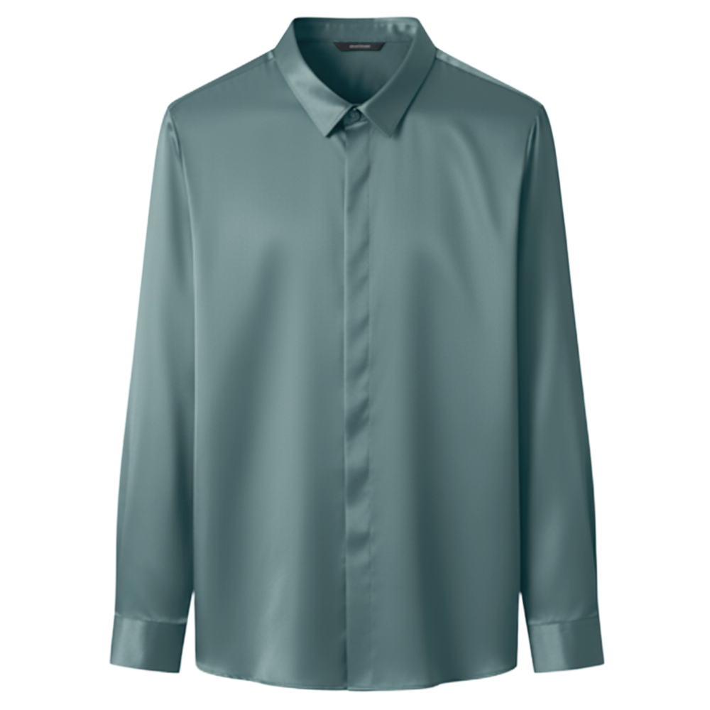 Non Iron Silk Blend Men's Polo -Sage Green - Ozerty