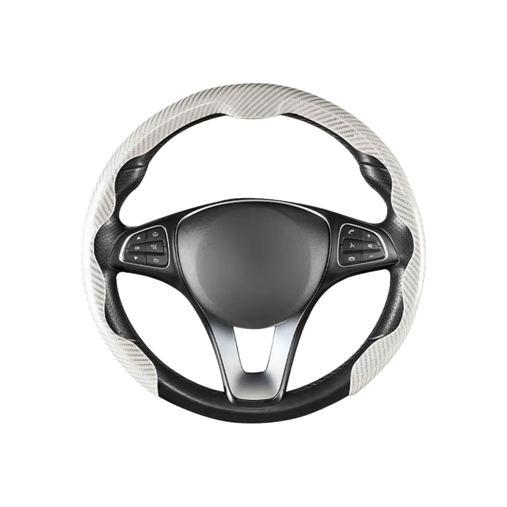 Non-Slip Steering Wheel Cover  -White - Ozerty