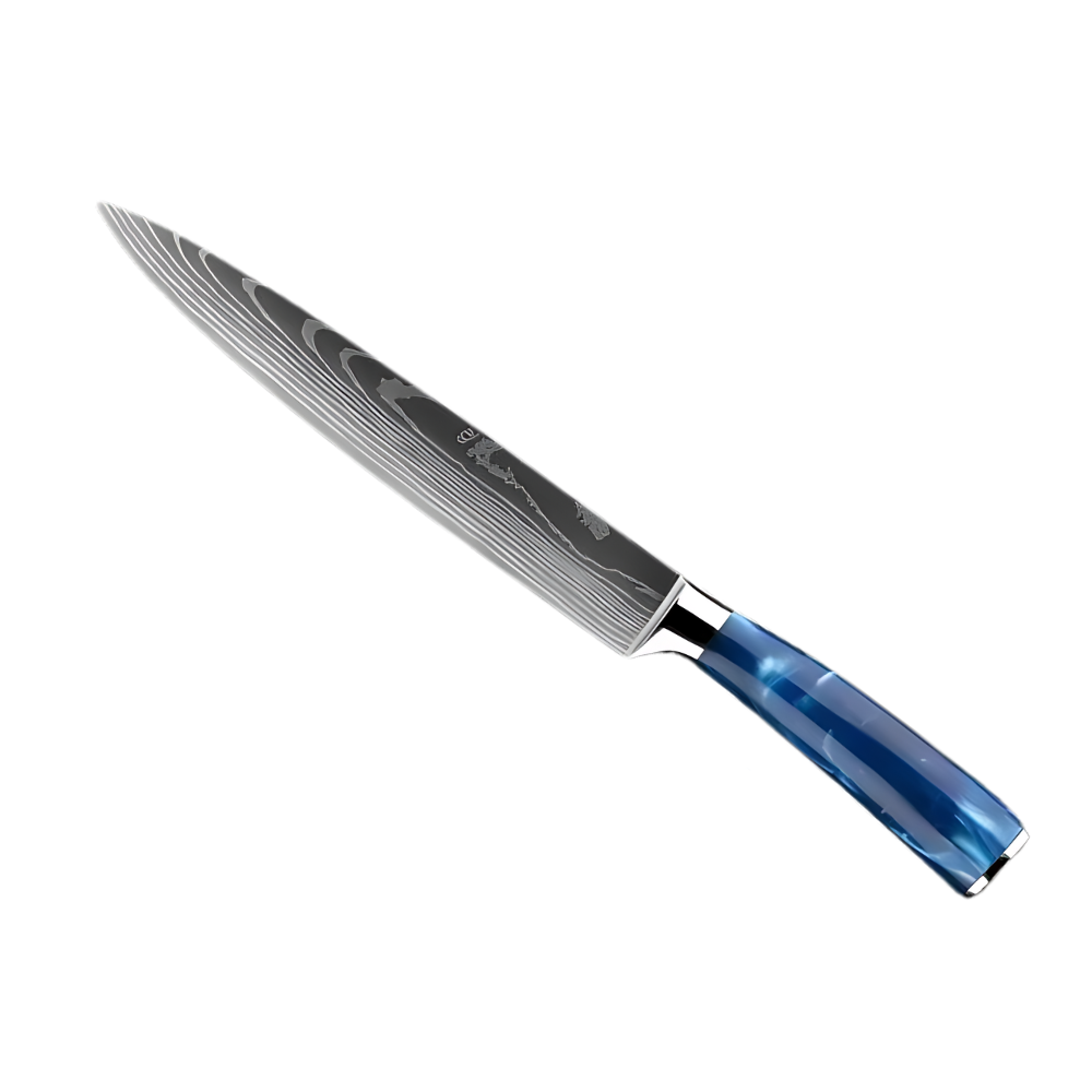 Ocean Blue Japanese Knives  -Big Slicing Knife - Ozerty