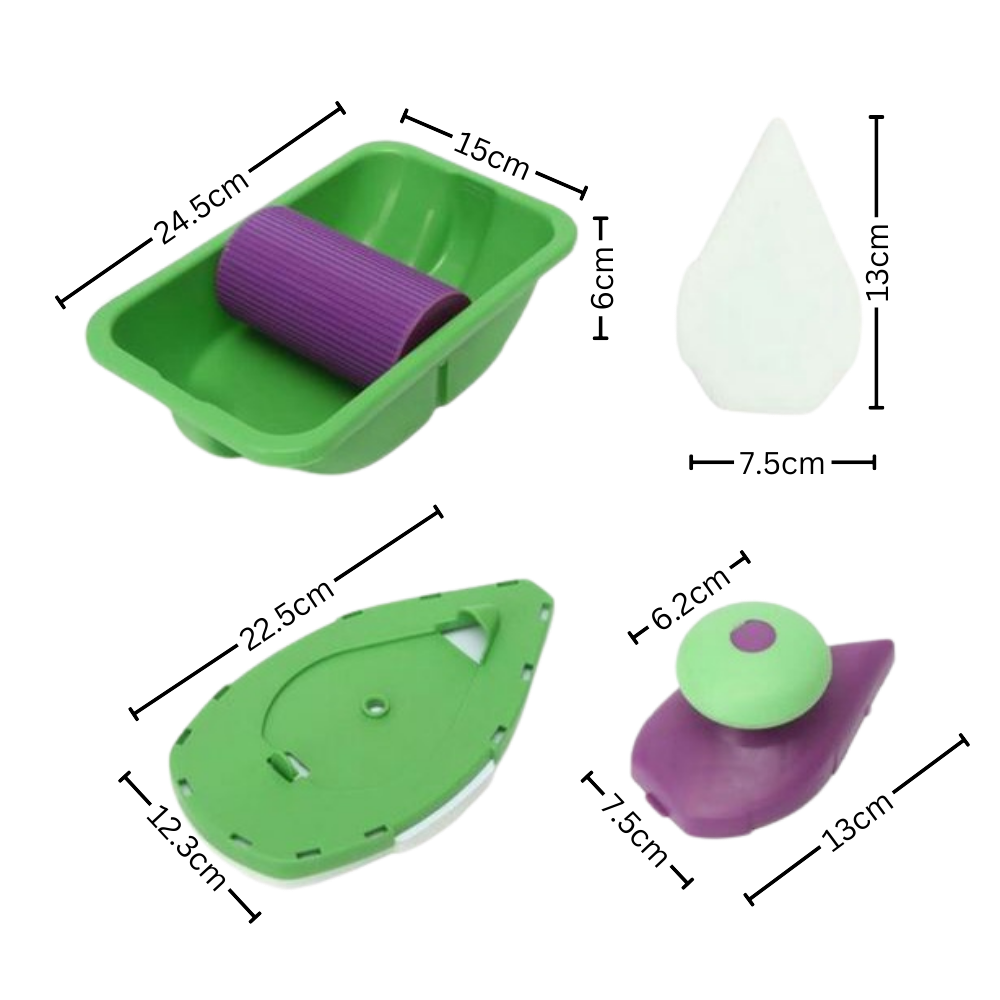 Paint Edger Set 4pcs Sponge Point and Decorative - Ozerty