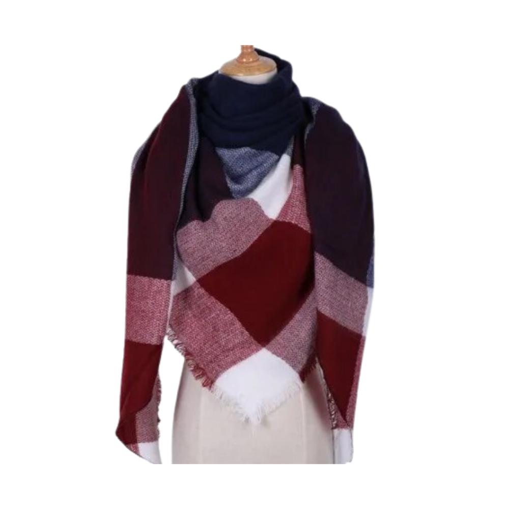 Plaid Cashmere Scarf Mohair feel -Athènes - Ozerty